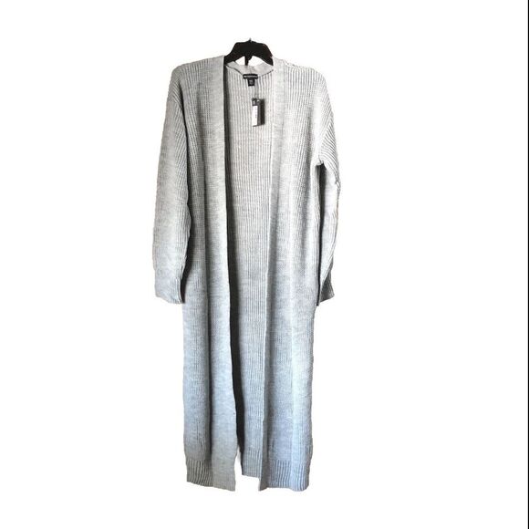 NWT PRETTY LITTLE THING Open Maxi Knitted Cardigan Duster Plus Size 18 - Picture 1 of 14
